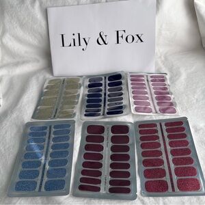 Lily & Fox Nail Wraps Set - Six colors included